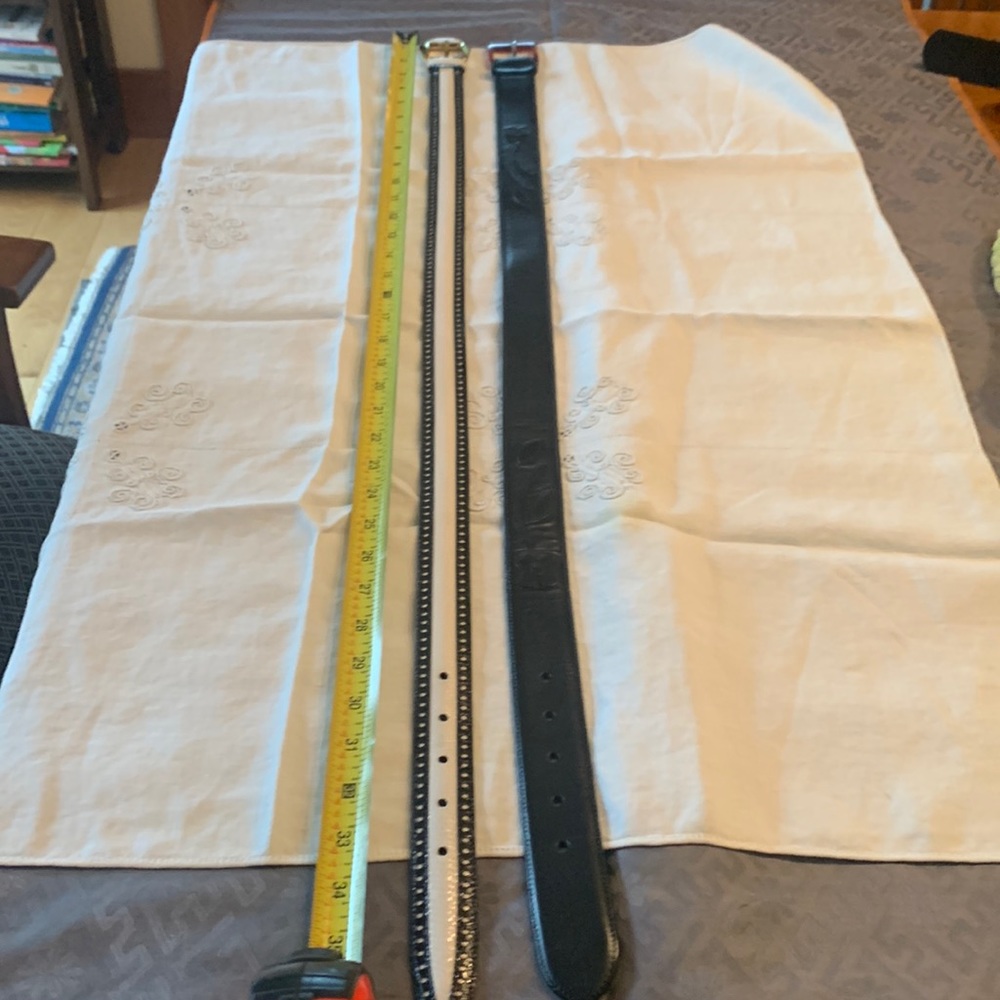 Two belts, vintage from Georgio’s of Palm Beach, Worth Avenue,